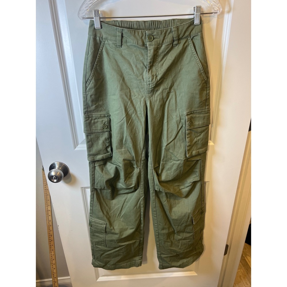 Wild‎ Fable Womens Cargo Pants Multi Pocket Utility Olive Green Size XS